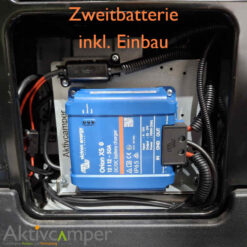 Zweitbatteriehalter Vito V-Klasse EQV nachrüsten kaufen Mercedes Aktivcamper Ladebooster Victron Orion XS oder Votronic verkabelt