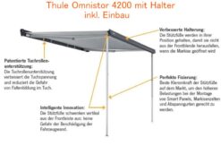 Thule Omnistor 4200 Markise mit Halter für Multirail für Mercedes Vito V-Klasse Viano
