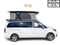 PaPo-Schlafdach Parallel Schlafdach von Aktivcamper. Schlafdach geht über die komplette Fahrzeuglänge elektrisch hoch. el. Scherensystem Aufstelldach. Langer Vito V-Klasse Titel
